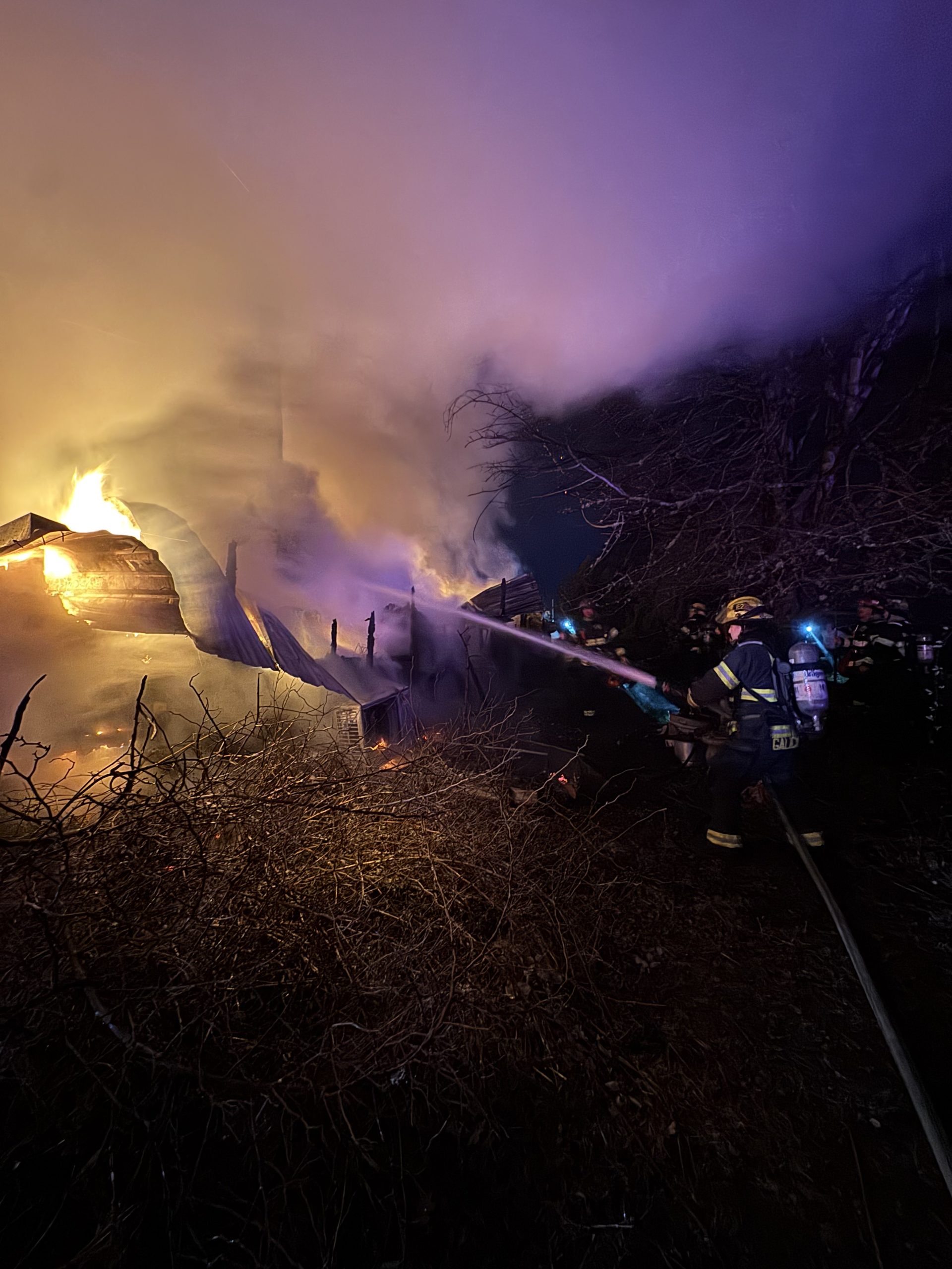 Two taken to hospital after home engulfed in flames west of Eugene ...